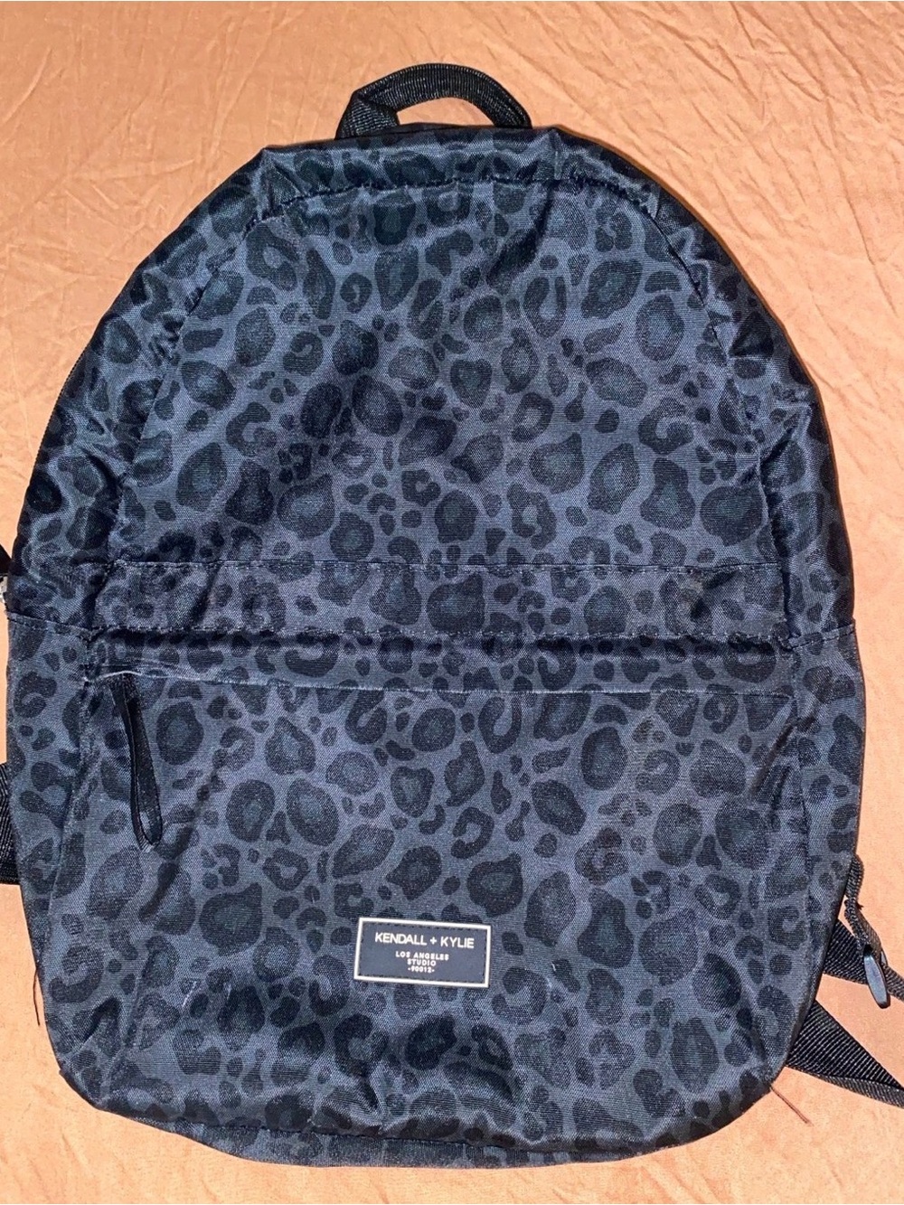 Kendall & Kylie Black Leopard-Print Backpack